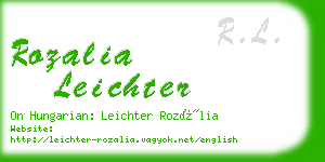 rozalia leichter business card